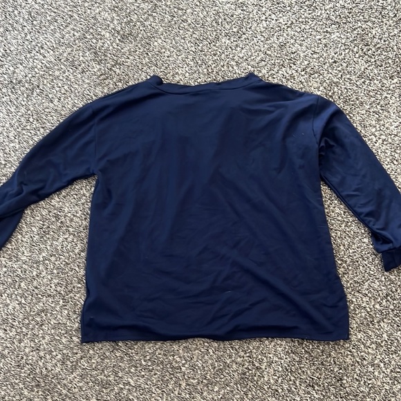 Navy tie up shirt loungewear from Jenny balance size s/m - Picture 2 of 2